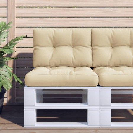 Cojines para palets 2 unidades tela beige de , Cojines para sillas y sofás - Ref: Foro24-360648, Precio: 55,03 €, Descuento: %