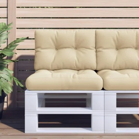 Cojines para palets 2 unidades tela beige de , Cojines para sillas y sofás - Ref: Foro24-360648, Precio: 39,55 €, Descuento: %