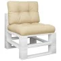 Cojines para palets 2 unidades tela beige de , Cojines para sillas y sofás - Ref: Foro24-360648, Precio: 39,55 €, Descuento: %