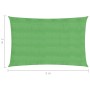 Toldo de vela HDPE verde claro 160 g/m² 2x5 m de vidaXL, Sombrillas - Ref: Foro24-311286, Precio: 29,80 €, Descuento: %