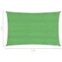 Toldo de vela HDPE verde claro 160 g/m² 2x5 m de vidaXL, Sombrillas - Ref: Foro24-311286, Precio: 29,25 €, Descuento: %