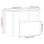Wandnachttische, 2 Stück, weiß, 45x30x35 cm. von , Nachttische - Ref: Foro24-848312, Preis: 65,76 €, Rabatt: %