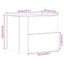 Mesitas de noche de pared 2 uds color marrón roble 45x30x35 cm de , Mesitas de noche - Ref: Foro24-848338, Precio: 75,85 €, D...