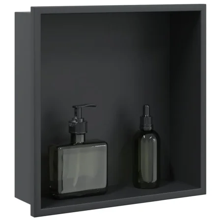 Hornacina ducha acero inoxidable negro mate 32x32x9 cm de , Paredes y mamparas de ducha - Ref: Foro24-4005126, Precio: 63,23 ...
