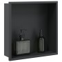 Hornacina ducha acero inoxidable negro mate 32x32x9 cm de , Paredes y mamparas de ducha - Ref: Foro24-4005126, Precio: 59,96 ...