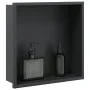 Hornacina ducha acero inoxidable negro mate 32x32x9 cm de , Paredes y mamparas de ducha - Ref: Foro24-4005126, Precio: 63,23 ...