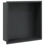 Hornacina ducha acero inoxidable negro mate 32x32x9 cm de , Paredes y mamparas de ducha - Ref: Foro24-4005126, Precio: 63,23 ...