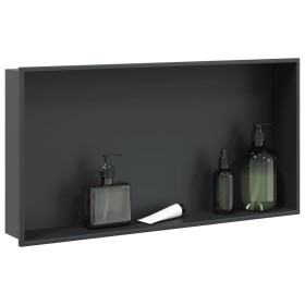 Hornacina ducha acero inoxidable negro mate 62x32x9 cm de , Paredes y mamparas de ducha - Ref: Foro24-4005130, Precio: 95,15 ...