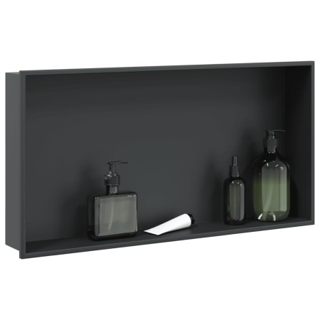 Hornacina ducha acero inoxidable negro mate 62x32x9 cm de , Paredes y mamparas de ducha - Ref: Foro24-4005130, Precio: 95,15 ...