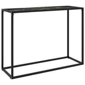 Mesa consola vidrio templado negro 100x35x75 cm en Mesas auxiliares | Comprar online en Foru.es