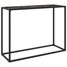 Mesa consola vidrio templado negro 100x35x75 cm en Mesas auxiliares | Comprar online en Foru.es