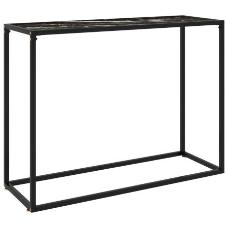 Mesa consola vidrio templado negro 100x35x75 cm en Mesas auxiliares | Comprar online en Foru.es