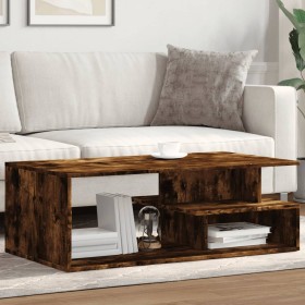 Mesa de centro madera de ingeniería roble ahumado 102x55x35 cm de , Mesas de centro - Ref: Foro24-848014, Precio: 73,69 €, De...