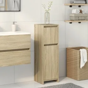 Badezimmerschrank aus Sperrholz in Eichenholzfarbe, 30x30x95 cm. von , Badezimmermöbel - Ref: Foro24-849607, Preis: 48,91 €, ...