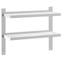 Estante de pared acero inoxidable plateado 75x23,5x60 cm de , Estantes y estanterías - Ref: Foro24-30314, Precio: 49,19 €, De...