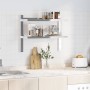 Estante de pared acero inoxidable plateado 75x23,5x60 cm de , Estantes y estanterías - Ref: Foro24-30314, Precio: 49,19 €, De...