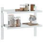 Estante de pared acero inoxidable plateado 75x23,5x60 cm de , Estantes y estanterías - Ref: Foro24-30314, Precio: 49,19 €, De...