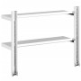 Estante de pared acero inoxidable plateado 75x23,5x60 cm de , Estantes y estanterías - Ref: Foro24-30314, Precio: 49,19 €, De...