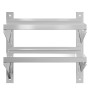 Estante de pared acero inoxidable plateado 50x30x48 cm de , Estantes y estanterías - Ref: Foro24-30316, Precio: 53,13 €, Desc...