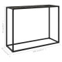 Mesa consola vidrio templado negro 100x35x75 cm en Mesas auxiliares | Comprar online en Foru.es