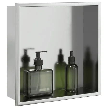 Hornacina ducha acero inoxidable plateado cepillado 32x32x9 cm by , Shower walls and screens - Ref: Foro24-4005124, Price: 60...