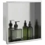 Hornacina ducha acero inoxidable plateado cepillado 32x32x9 cm by , Shower walls and screens - Ref: Foro24-4005124, Price: 60...