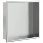 Hornacina ducha acero inoxidable plateado cepillado 32x32x9 cm by , Shower walls and screens - Ref: Foro24-4005124, Price: 60...