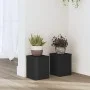 Soportes de plantas 2 uds madera ingeniería negro 15x15x20 cm de , Soportes para macetas - Ref: Foro24-852889, Precio: 24,87 ...