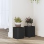 Soportes de plantas 2 uds madera ingeniería negro 15x15x20 cm de , Soportes para macetas - Ref: Foro24-852889, Precio: 25,31 ...