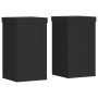 Soportes de plantas 2 uds madera ingeniería negro 10x10x18 cm de , Soportes para macetas - Ref: Foro24-852880, Precio: 15,56 ...