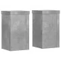Soportes de plantas 2 uds madera gris hormigón 10x10x18 cm de , Soportes para macetas - Ref: Foro24-852882, Precio: 19,34 €, ...