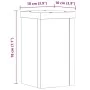 Soportes de plantas 2 uds madera gris hormigón 10x10x18 cm de , Soportes para macetas - Ref: Foro24-852882, Precio: 19,34 €, ...
