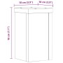 Soportes de plantas 2 uds madera gris hormigón 10x10x18 cm de , Soportes para macetas - Ref: Foro24-852882, Precio: 16,81 €, ...