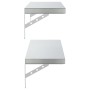 Estantes de pared 2 uds acero inoxidable plateado 75x23,5 cm de , Estantes y estanterías - Ref: Foro24-3214507, Precio: 84,46...