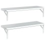 Estantes de pared 2 uds acero inoxidable plateado 75x23,5 cm de , Estantes y estanterías - Ref: Foro24-3214507, Precio: 84,46...