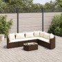Juego de sofás de jardín 7 piezas con cojines ratán PE marrón de , Conjuntos de jardín - Ref: Foro24-3308377, Precio: 440,29 ...