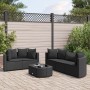 Set de sofás de jardín 6 piezas y cojines ratán sintético negro de , Conjuntos de jardín - Ref: Foro24-3308419, Precio: 433,0...