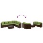 Juego de sofás de jardín 7 piezas con cojines ratán PE marrón de , Conjuntos de jardín - Ref: Foro24-3308382, Precio: 510,54 ...