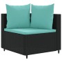 Set de muebles de jardín 5 pzas y cojines ratán sintético negro de , Conjuntos de jardín - Ref: Foro24-3308444, Precio: 392,9...