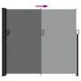 Toldo lateral retráctil negro 180x500 cm de , Sombrillas - Ref: Foro24-4004444, Precio: 116,09 €, Descuento: %