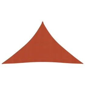Toldo de vela HDPE terracota 160 g/m² 3,5x3,5x4,9 m de vidaXL, Sombrillas - Ref: Foro24-311367, Precio: 29,09 €, Descuento: %
