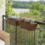 Jardineras con ganchos 2 unidades ratán sintético marrón de , Maceteros y jardineras - Ref: Foro24-366399, Precio: 60,69 €, D...