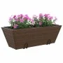 Jardineras con ganchos 2 unidades ratán sintético marrón de , Maceteros y jardineras - Ref: Foro24-366399, Precio: 60,69 €, D...