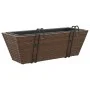 Jardineras con ganchos 2 unidades ratán sintético marrón de , Maceteros y jardineras - Ref: Foro24-366399, Precio: 60,69 €, D...