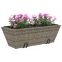 Jardineras con ganchos 2 unidades ratán sintético gris by , Pots and planters - Ref: Foro24-366400, Price: 62,65 €, Discount: %