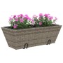 Jardineras con ganchos 2 unidades ratán sintético gris de , Maceteros y jardineras - Ref: Foro24-366400, Precio: 78,64 €, Des...