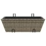 Jardineras con ganchos 2 unidades ratán sintético gris by , Pots and planters - Ref: Foro24-366400, Price: 62,65 €, Discount: %