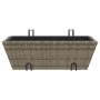 Jardineras con ganchos 2 unidades ratán sintético gris de , Maceteros y jardineras - Ref: Foro24-366400, Precio: 78,64 €, Des...