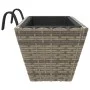 Jardineras con ganchos 2 unidades ratán sintético gris by , Pots and planters - Ref: Foro24-366400, Price: 62,65 €, Discount: %