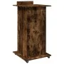 Atril con ruedas y cajón madera roble ahumado 55x55x107 cm de , Escritorios - Ref: Foro24-848028, Precio: 127,55 €, Descuento: %
